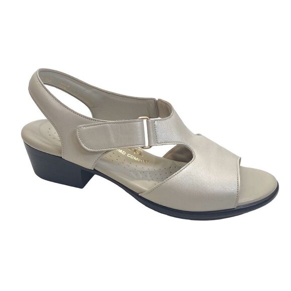 SAS SUNTIMER - PEARL BONE Tripad Comfort Block Heel Sandals Size 7.5 - Picture 1 of 6